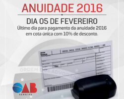 Advogados têm até sexta-feira, 5, para efetuar o pagamento da anuidade com desconto