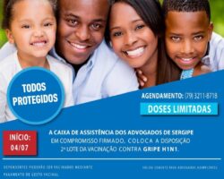 H1N1: Advogados imunizados na 1ª Etapa podem agendar dependentes para receber a vacina