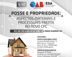 Em outubro, cursos telepresenciais da ESA abordarão Licenciamento Ambiental, adoção e Novo CPC