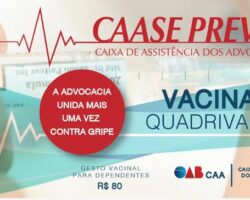 CAASE Previne: Vacinação contra a gripe acontece em Estância nesta quinta-feira