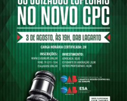 Curso sobre os juizados especiais no Novo CPC será promovido em Aracaju e Lagarto