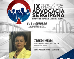 Palestra da Conferência Estadual da Advocacia Sergipana abordará a pessoa trans e o Direito