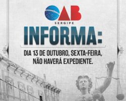 OAB/SE determina suspensão do expediente nesta sexta-feira, 13