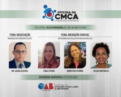 Comissão de Mediação, Conciliação e Arbitragem promove oficina nesta segunda-feira, 06
