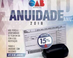 OAB/SE concede desconto de 15% da anuidade para pagamento à vista
