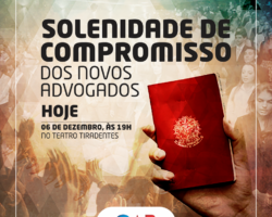 OAB/SE realiza solenidade de compromisso nesta quarta, 06