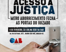 OAB/SE realizará ato público pelo acesso à justiça