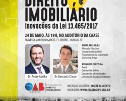 II Fórum de Direito Imobiliário da OAB/SE acontece este mês