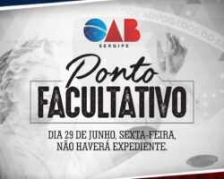 OAB/SE determina ponto facultativo nesta sexta-feira, 29