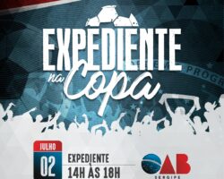 Copa 2018: Expediente será alterado nesta segunda-feira, 02