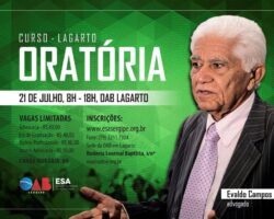 Regional Centro-Sul da OAB/SE receberá curso de oratória