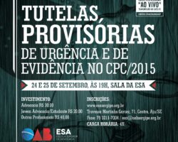 Tutelas provisórias: ESA oferece mais um curso de capacitação telepresencial