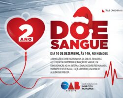 Compromisso social: Por mais um ano, OAB/SE realiza campanha de doação de sangue