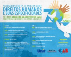 70 anos da Declaração Universal dos Direitos Humanos será tema de seminário promovido pela OAB/SE