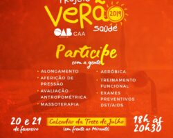 Atividades e exames gratuitos acontecerão no “Projeto Verão Saúde” dias 20 e 21 na Treze de Julho