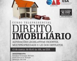 Neste mês, cursos da ESA abordam temas atinentes ao Direito Imobiliário e ao Direito Digital