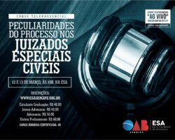 Curso sobre processos nos juizados especiais cíveis acontece amanhã, 12, em Aracaju