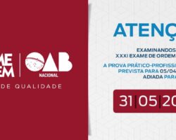 2ª fase do XXXI Exame de Ordem tem data alterada para 31 de maio