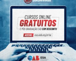 ESA/SE disponibiliza cursos online gratuitos e pós-graduações EAD com desconto