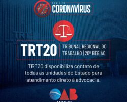 Atendimento direto à advocacia: TRT20 disponibiliza e-mails para priorização de processos