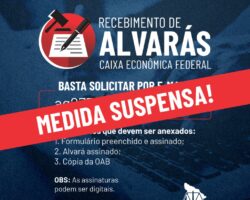 Suspensa a possibilidade de solicitar recebimento de alvarás por e-mail na Caixa Econômica Federal