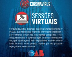 Tribunal de Justiça de Sergipe realizará julgamentos colegiados através de sessões virtuais