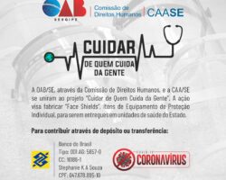 Enfrentamento ao Covid-19: OAB/SE e CAA/SE somam forças ao projeto “Cuidar de Quem Cuida da Gente”
