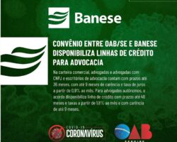 Convênio entre OAB/SE e Banese disponibiliza linhas de crédito para advocacia