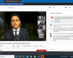 Com presença de dirigente nacional, OAB/SE realiza primeira reunião ordinária virtual do Conselho Seccional