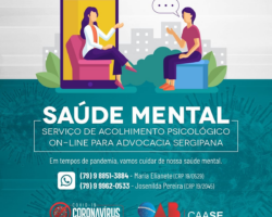 Advocacia sergipana passa a contar com acolhimento psicológico on-line