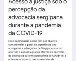 OAB/SE colabora com pesquisa sobre a Covid-19 realizada pela UNIT