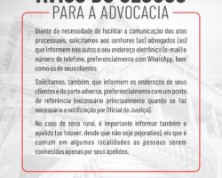 Cejusc realiza comunicado para a advocacia