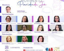 OAB/SE realiza videoconferência de apresentação  ao Projeto Valentina Paridade Já!