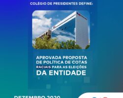 Aprovada proposta de política de cotas raciais para as eleições da entidade