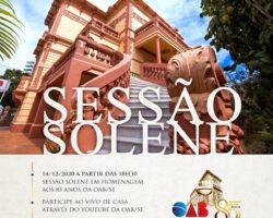 Sessão Solene homenageia OAB/SE pelos 85 anos de fundação