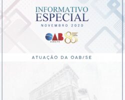 OAB/SE lança informativo especial sobre atuação da Seccional no mês de novembro