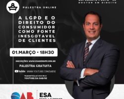 Na segunda-feira, 01, LGPD e direito do consumidor são temas de palestra online com certificação