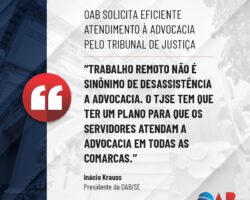 OAB solicita eficiente atendimento à advocacia pelo Tribunal de Justiça de Sergipe