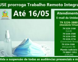 TJSE prorroga trabalho remoto integral até 16 de maio