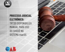 Processo Judicial Eletrônico: TRT20 disponibiliza manual para uso do Shodô no sistema macOS