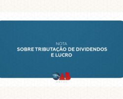 Nota sobre tributação de dividendos e lucro