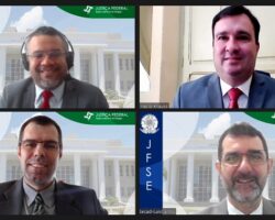 Presidente da OAB/SE recebe visita institucional virtual da diretoria do Foro da Justiça Federal no Estado