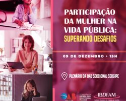 Roda de conversa “Participação da mulher na vida pública: superando desafios” acontece na próxima quinta-feira, 09