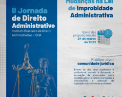 II Jornada de Direito Administrativo: Comunidade Jurídica tem até 24 de março para enviar propostas de enunciados