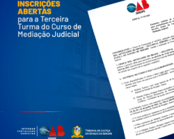 Inscrições abertas para a Terceira Turma do Curso de Mediação Judicial