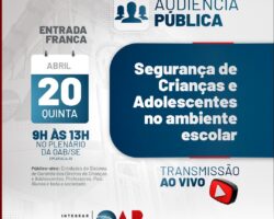 OAB/SE realiza audiência pública para tratar da segurança das crianças e adolescentes nas escolas
