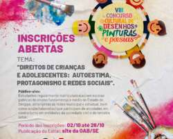 OAB/SE abre inscrições para concurso de desenho, pintura e poesia para estudantes da rede pública