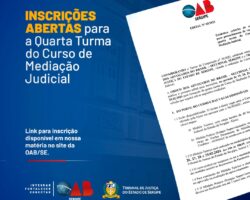 Estão abertas as inscrições para a 4ª turma do curso de Mediação Judicial
