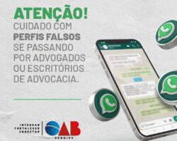 OAB/SE alerta a população para golpes pelo WhatsApp envolvendo advogados