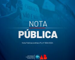 Nota Pública da OAB/SE contra o Projeto de Lei 1904/2024